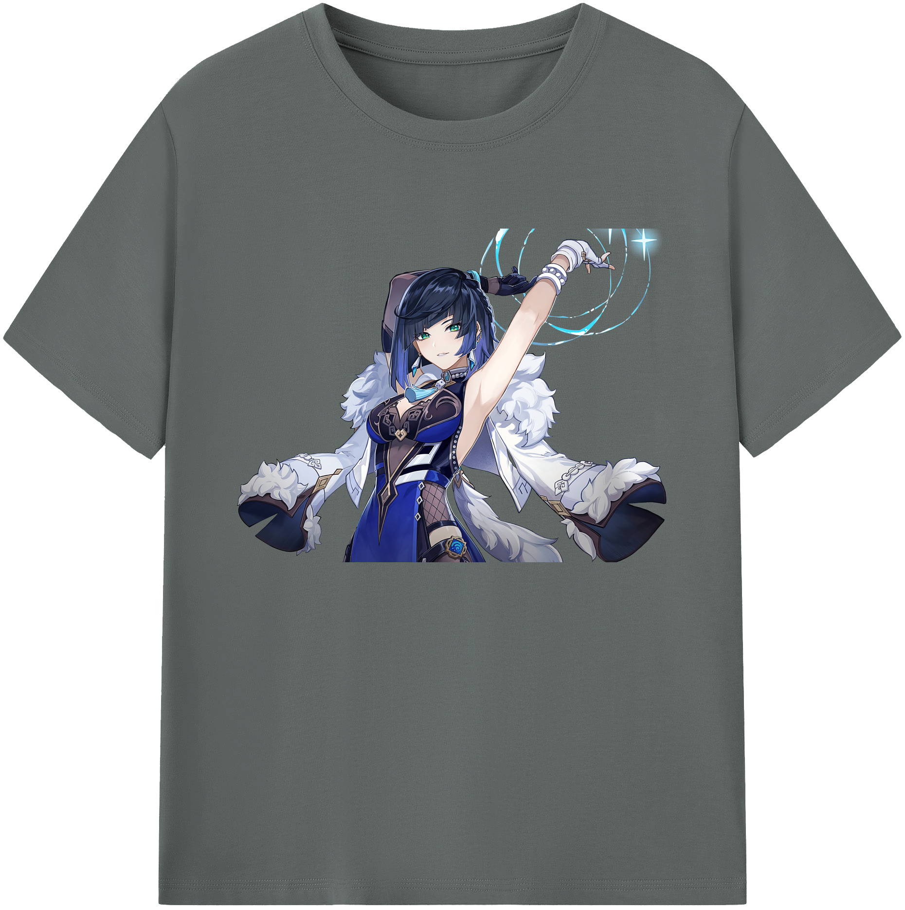 げんし神 夜兰 やらん genshin Yaran 綿100％ メンズ半袖Tシャツ｜肌触りやわらか＆通気性
